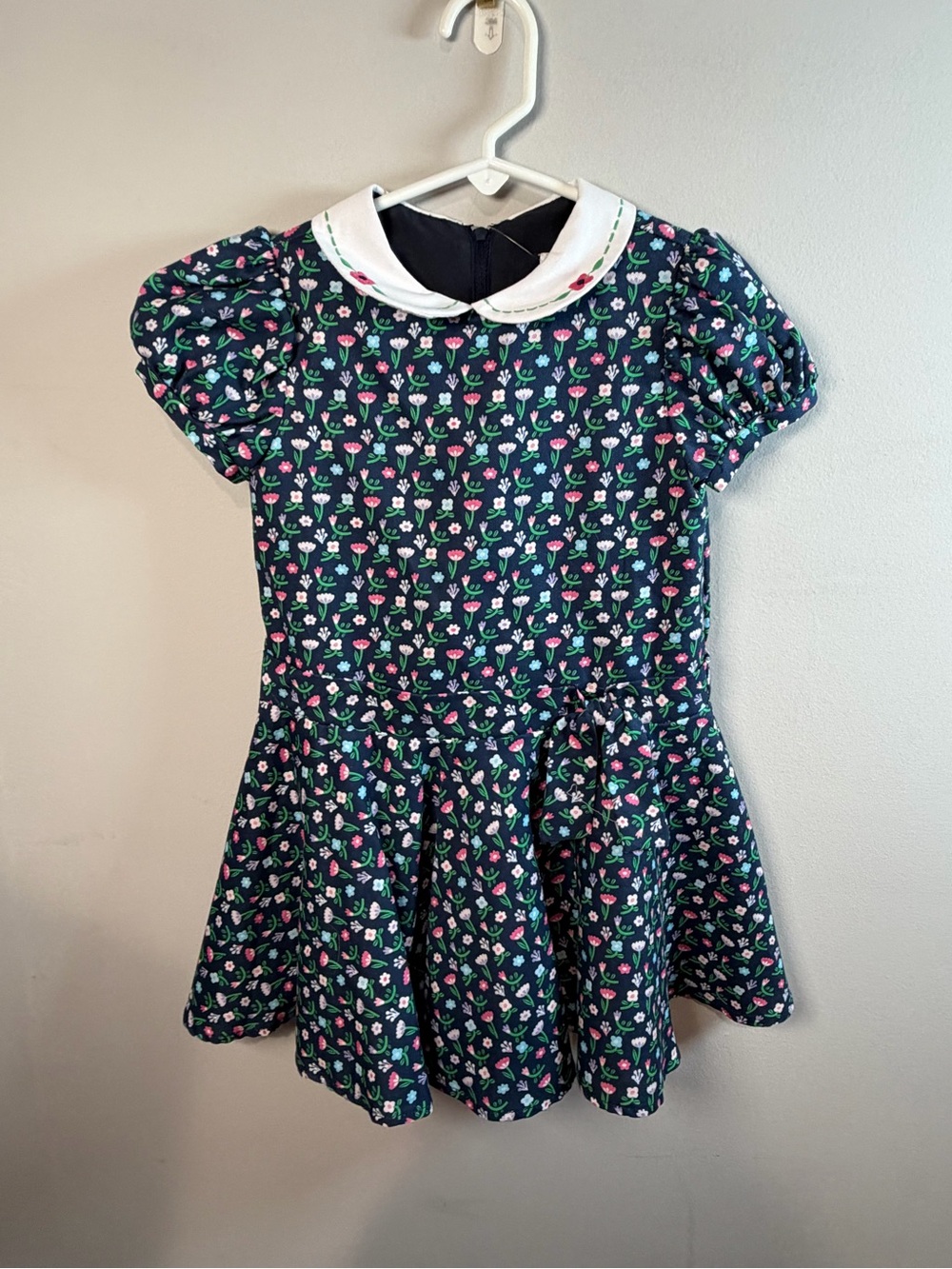 Florence Eiseman Blue Floral dress with embroidered collar size 4T NWT